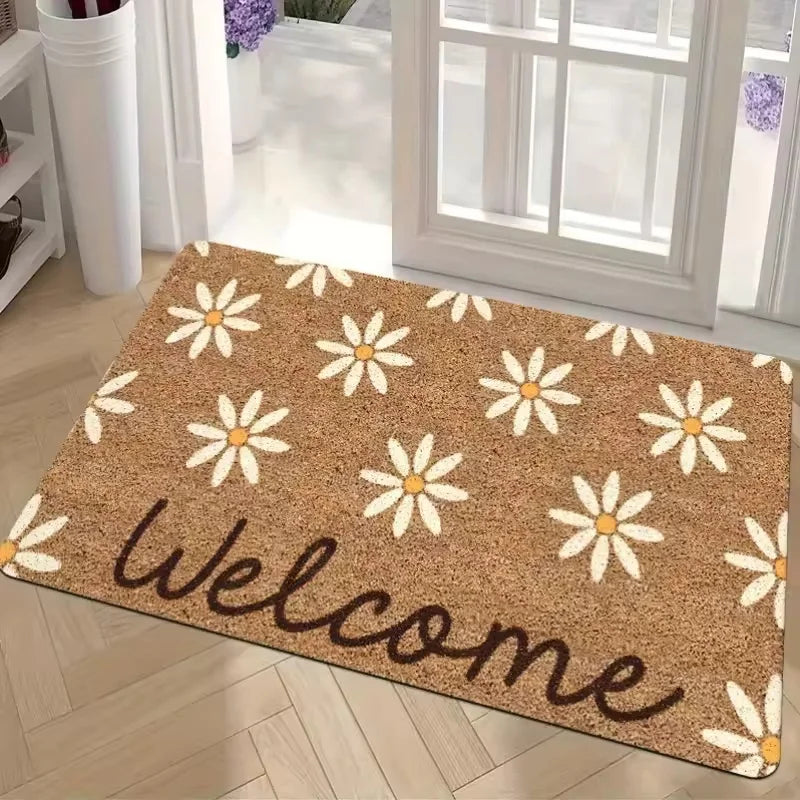 Navak Teppich „Red Love Welcome“, Fußmatte, Küchenteppich, Badezimmermatte, Waschraum-Bodenmatte, Teppich für Eingangstür, Fußmatte, lustige Heimdekoration