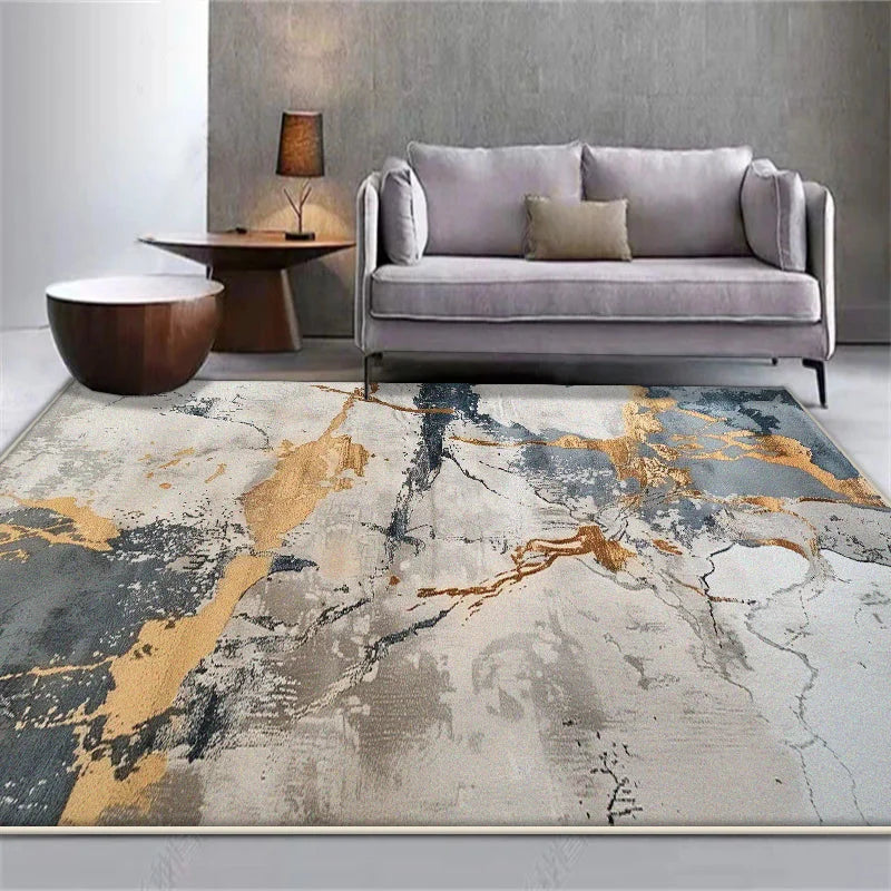 Navak Teppich Nordischer abstrakter Teppich für Wohnzimmer, luxuriös, leicht zu reinigen, Heimdekor, Teppich für Schlafzimmer, waschbar, Waschraum, Bodenmatte, Ковер Tapis 러그