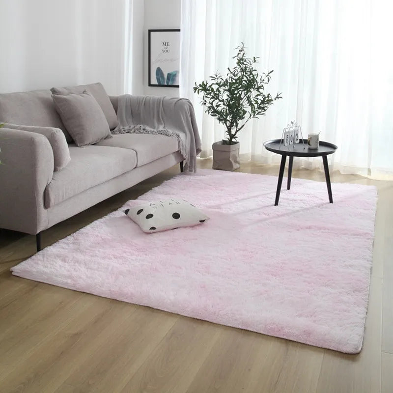 Navak Teppich Grau Schlafzimmer Wohnzimmer Heimteppich Nordischer flauschiger Plüsch Kinderzimmer Dekor Rutschfeste Matten Lounge Veranda Tisch Kaffee Großer Teppich
