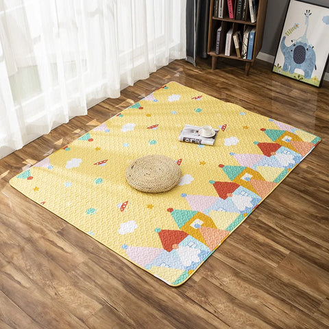 Navak Teppich-Fußmatten Dicke Baumwollkissen Baby-Krabbelteppiche Kinderzimmer Schlafzimmer Nickerchenmatte Kinderspielteppich Wohnzimmer Kindersitzunterlage