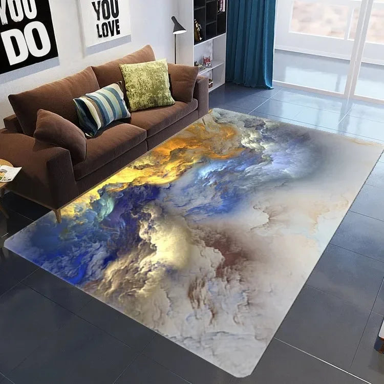 Navak Teppich 3D Galaxy Space Star Teppich Home Schlafzimmer Wohnzimmer Dekorative Bodenmatte Badezimmer Zimmer Rutschfester Teppich Fußmatte