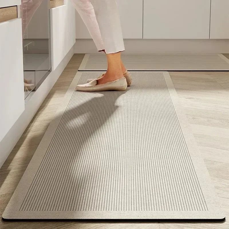 Navak Teppich Küchenbodenmatte Saugfähiger Rutschfester Teppich Diatomeenschlamm Lange Fußmatten Minimalistischer Stil Wohndekoration Teppich für Badezimmer 주방 카펫