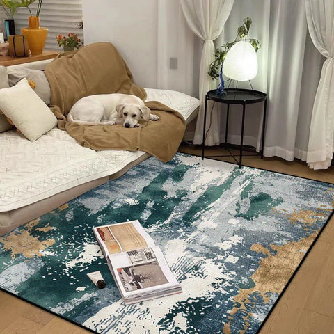 Navak Teppich, abstrakter, einfacher Stil, großer Teppich für das Wohnzimmer, leicht zu reinigen, rutschfest, Raumdekor, Lounge-Teppich, weich, waschbar, Couchtischmatte