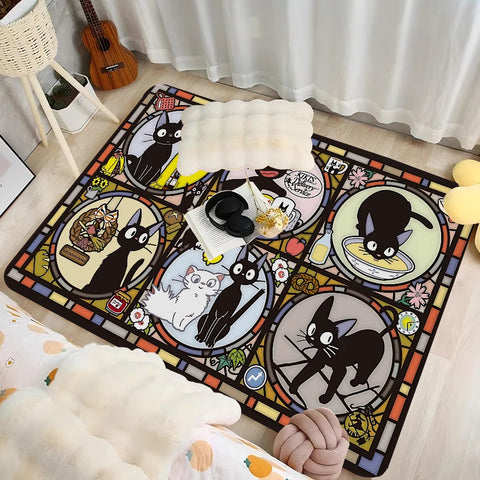 Navak Carpet KiKi Jiji Cat Room Mats Nordic Style Home Doormat Bathroom-Toilet Mats Bedroom Hotel Decor Mat