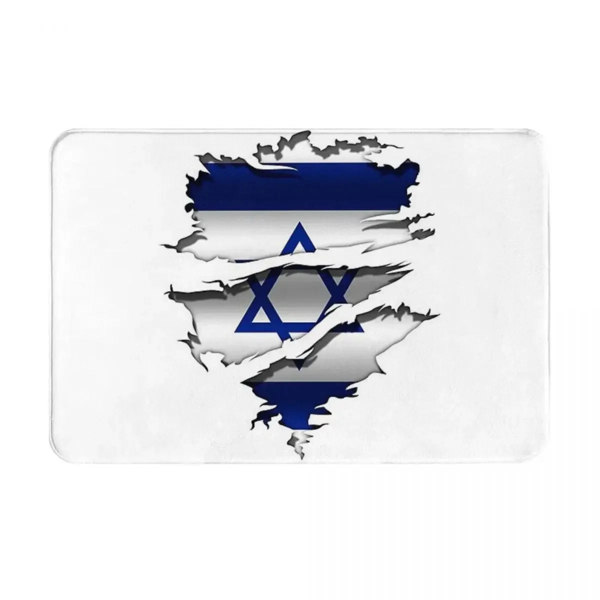 Navak Teppich Israel Flagge Anti-Rutsch-Fußmatte Bodenmatte Sandkratzteppich Teppich für Küche Eingang Zuhause Badezimmer Wohnzimmer Footpad Matten