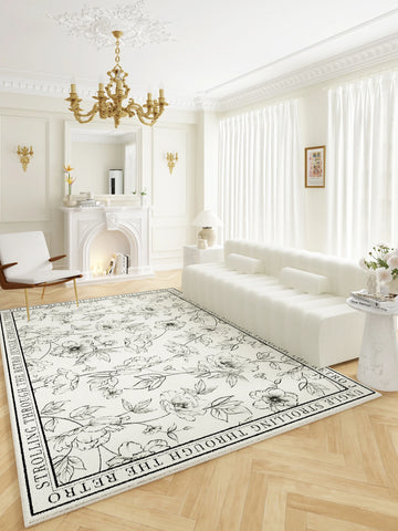 Navak Teppich, französischer Stil, Schlafzimmerdekor, Plüschteppich, großflächige Teppiche für Wohnzimmer, Zuhause, flauschige, weiche Bodenmatte, dicker, waschbarer Arbeitszimmerteppich