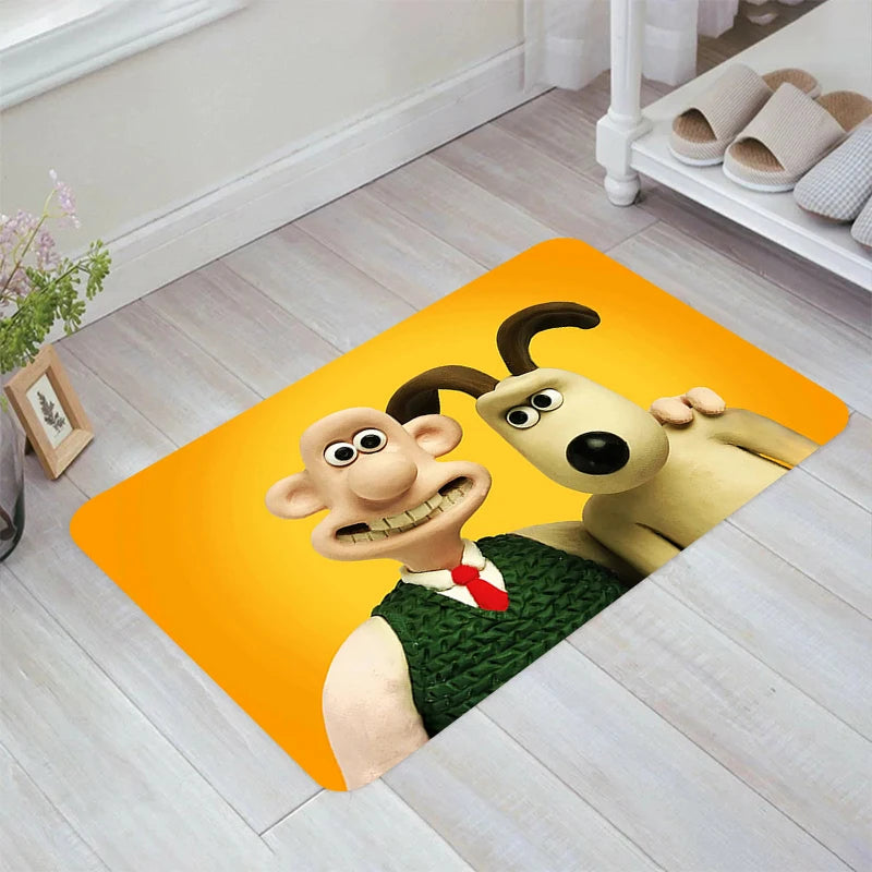Navak Teppich A-Wallace und A-Gromit Bodenmatte Teppiche Küchenteppich Home Fußmatte Eingangstür Balkon Teppiche Zimmermatten Fußteppich Badezimmer Bad