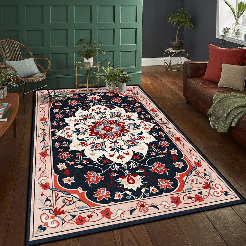 Navak Teppich Persischer Luxus-Wohnzimmerteppich 200x300 cm Dekoration Schlafzimmer Rutschfeste Teppiche Lounge Couchtische Waschbare Bodenmatte Fusselfrei