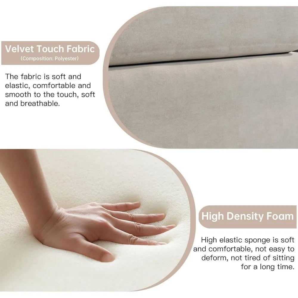 Navak Carpet Love Seaters, extra großes Ecksofa für das Wohnzimmer, 2-Sitzer für kleine Wohnungen, umwandelbares Freizeitsofa, tiefe Sofas