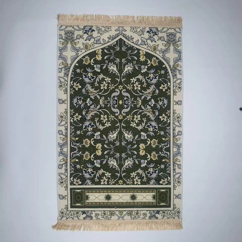 Navak Carpet Ramadan Embossing Floor Carpets Portable Soft Worship Kneel Travel Prayer Rug Non-slip Prayer Mat Flannel Carpet for Muslim