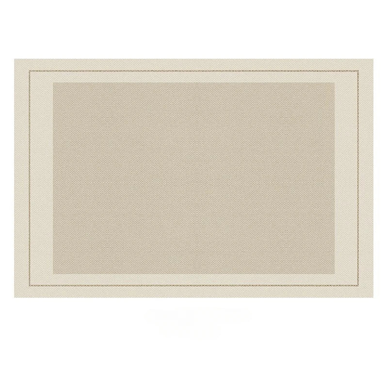 Navak-Teppich, Beige, Hellgrau, Plüschteppich mit elegantem Bordürendesign, weicher, dicker Florteppich für Wohnzimmer, Schlafzimmer, Heimdekoration, großer Teppich