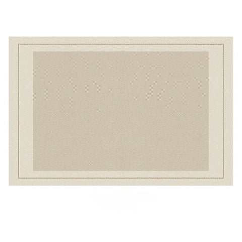 Navak-Teppich, Beige, Hellgrau, Plüschteppich mit elegantem Bordürendesign, weicher, dicker Florteppich für Wohnzimmer, Schlafzimmer, Heimdekoration, großer Teppich