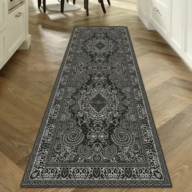 Navak Carpet Exclusive Picks Böhmischer Flurteppich, geometrisches Muster, Kristall-Samt-Bodenmatte, Eingang, Küche, Treppe, langer Teppich, Heimdekoration