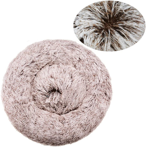 Navak Carpet 40–90 cm, rundes Haustierbett für große Hunde, superweiches Katzenbett, langes Plüsch-Hundehaus für mittelgroße Hunde, warmes Winterschlafbett