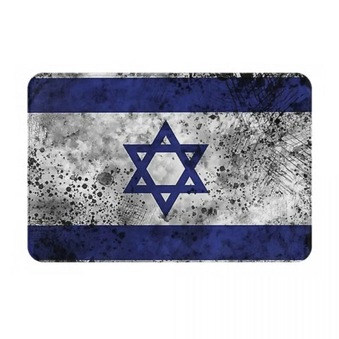 Navak Teppich Israel Flagge Anti-Rutsch-Fußmatte Bodenmatte Sandkratzteppich Teppich für Küche Eingang Zuhause Badezimmer Wohnzimmer Footpad Matten