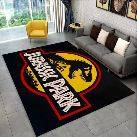 Navak Carpet 3D J-Jurassic Park Dinosaurier-Teppich, großer Teppich, Schlafzimmer, Kinderspielzimmer, Bodenmatte, rutschfest, Wohnzimmer-Dekor, lustiger Sofa-Akzent