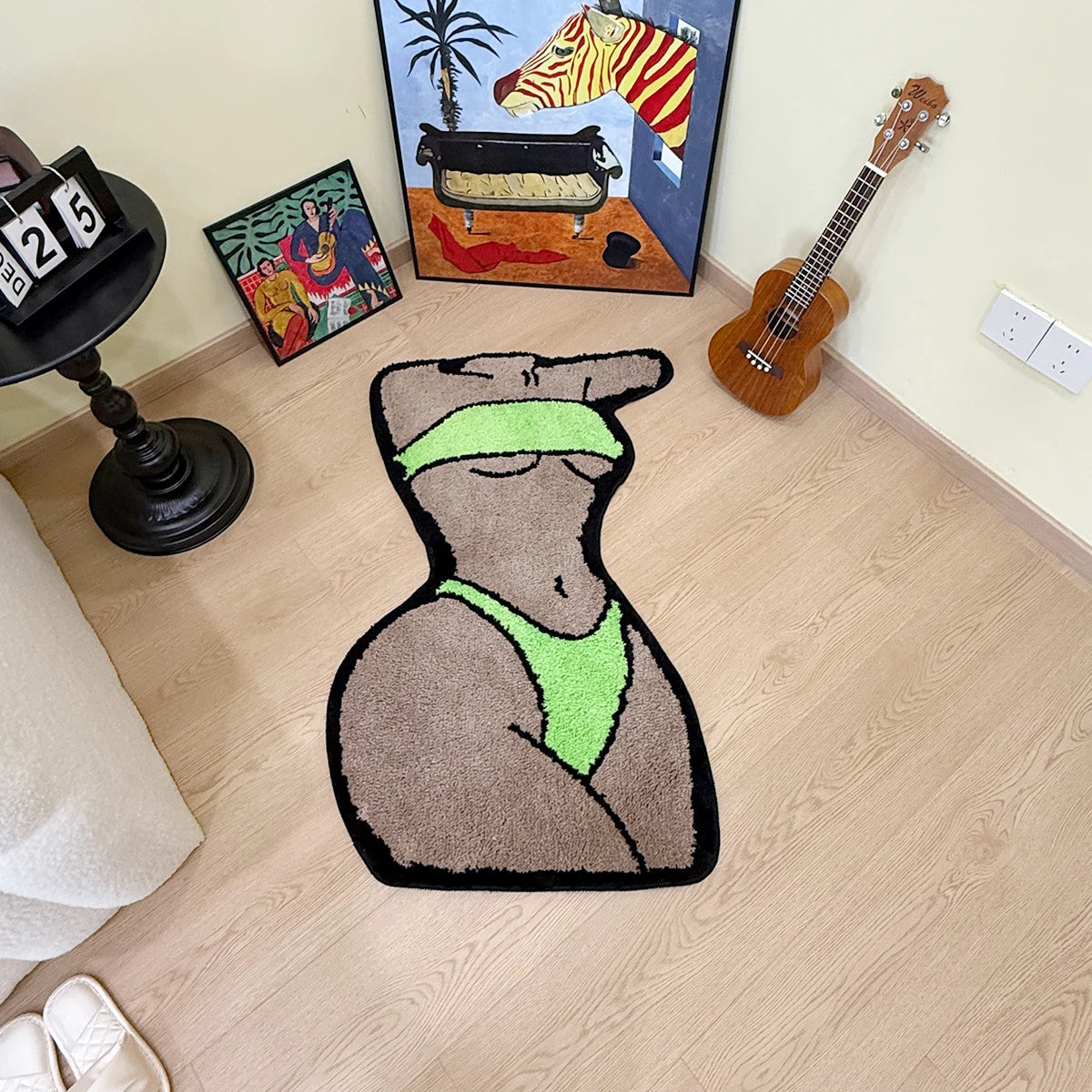 Navak Carpet Sexy Bikini Tufting Rug Bathroom Mat Soft Body Chic Carpet Bedroom Rug Living Area Floor Pad Doormat Aesthetic Home Room Decor