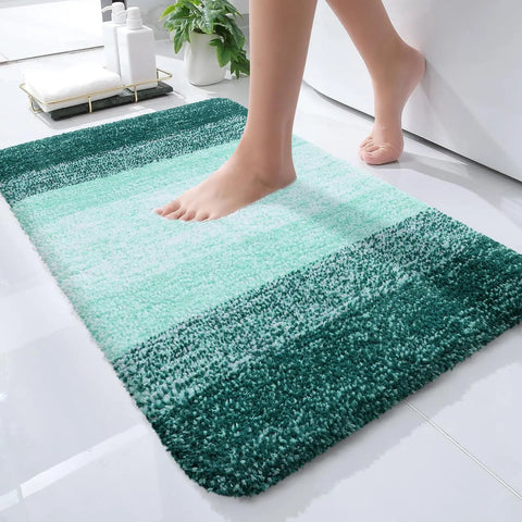 Navak Carpet Kitinjoy Badezimmerteppich, extra weich, saugfähig, Mikrofaser, rutschfest, Plüsch, zottelig, maschinenwaschbar, Badezimmerteppich