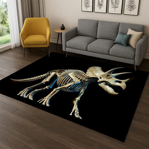 Navak Teppich, Dinosaurier-Fossil, Cartoon-Teppich für Schlafzimmer, Wohnzimmer, Sofa, Fußmatte, Küche, Heimdekoration, Kinderspielbereich, rutschfeste Bodenmatte