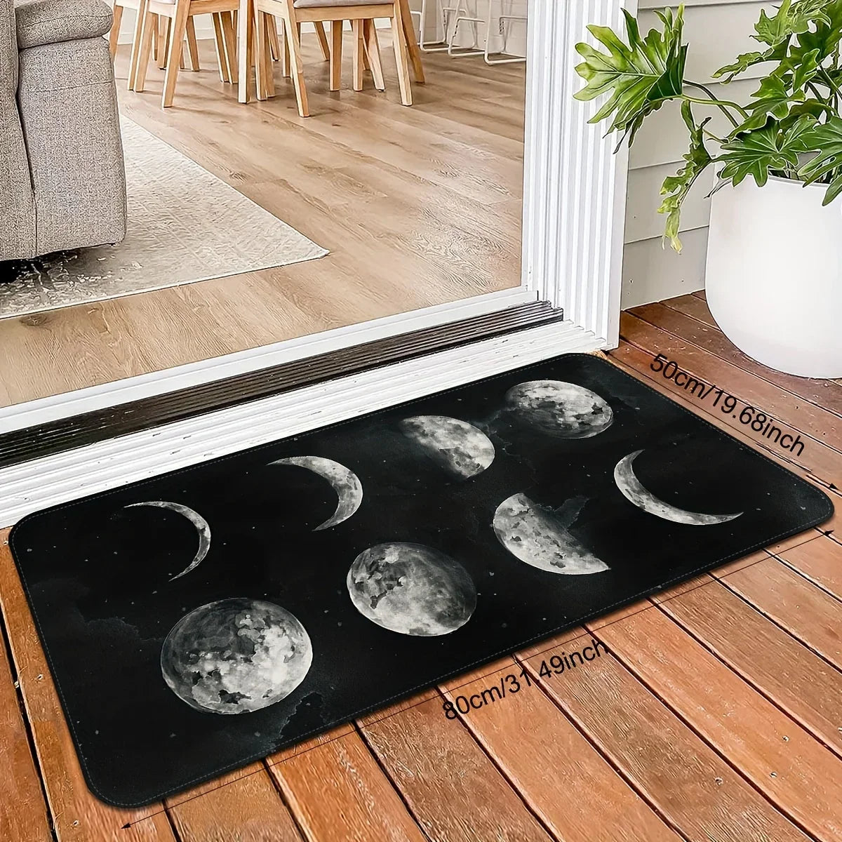 Navak Teppich Mondphasen Willkommen Eingang Fußmatte Home Decor Küche Flur Balkon Teppiche Badezimmer rutschfeste Matte Küche Läufer Teppich Dekor