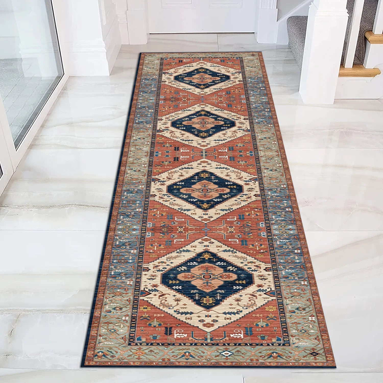Navak Carpet Exclusive Picks Kristallsamt, weich und rutschfest, Vintage-Boho-Perserteppich, Waschküche, Flur, Küche, Wohnzimmer, Schlafzimmer, Matte