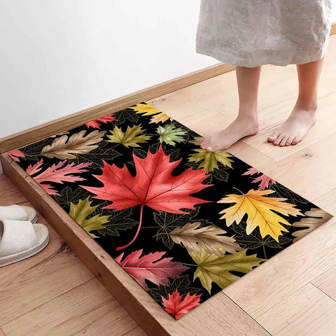 Navak Teppich, Herbst-Ahornblätter, Willkommens-Fußmatte für den Eingang, Heimdekoration, Küche, Flur, Balkon, Teppiche, Haustürmatte, Bad, rutschfeste Bodenmatte