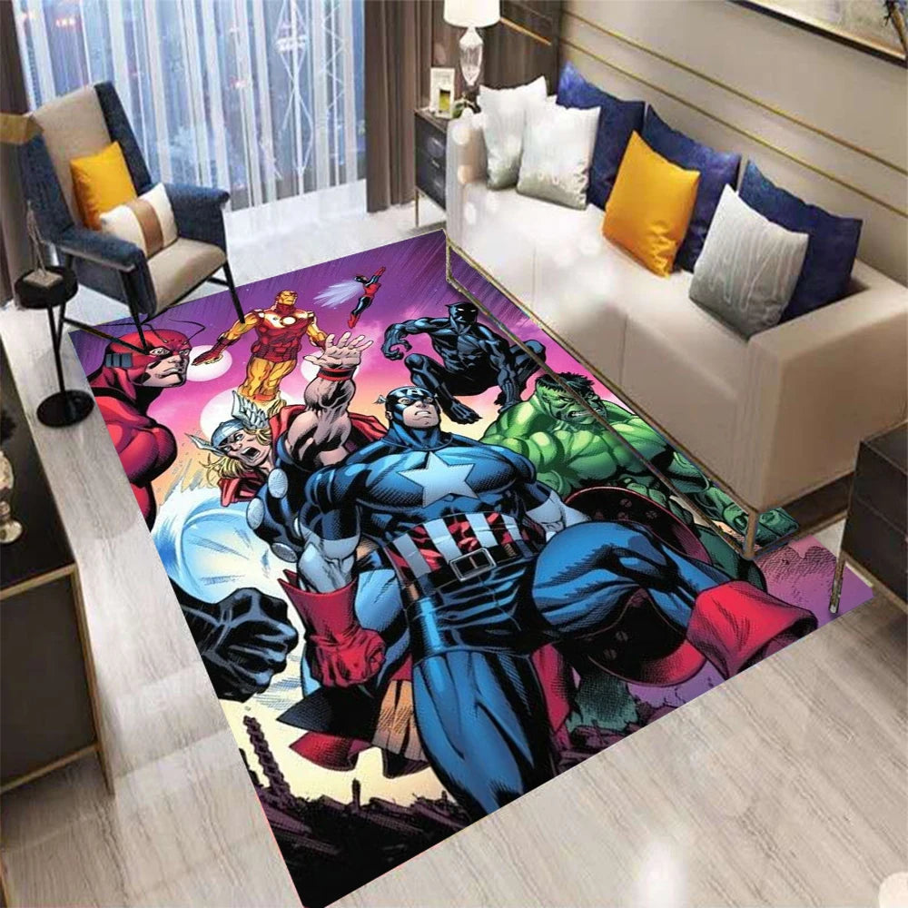 Navak Carpet Daily Picks Disney Superheld Marvel Avengers Cartoon Teppich Teppich für Schlafzimmer Wohnzimmer Home Sofa Dekoration Kinder Bodenmatte