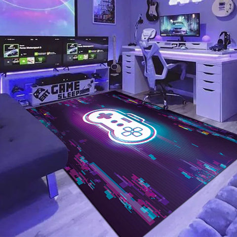 Navak Carpet Exclusive Picks Cyberpunk-Teppich für den Haushalt, Spielautomat, Rennraum, Drehstuhl, rutschfest, schmutzabweisend und pflegeleicht, Heimdekoration