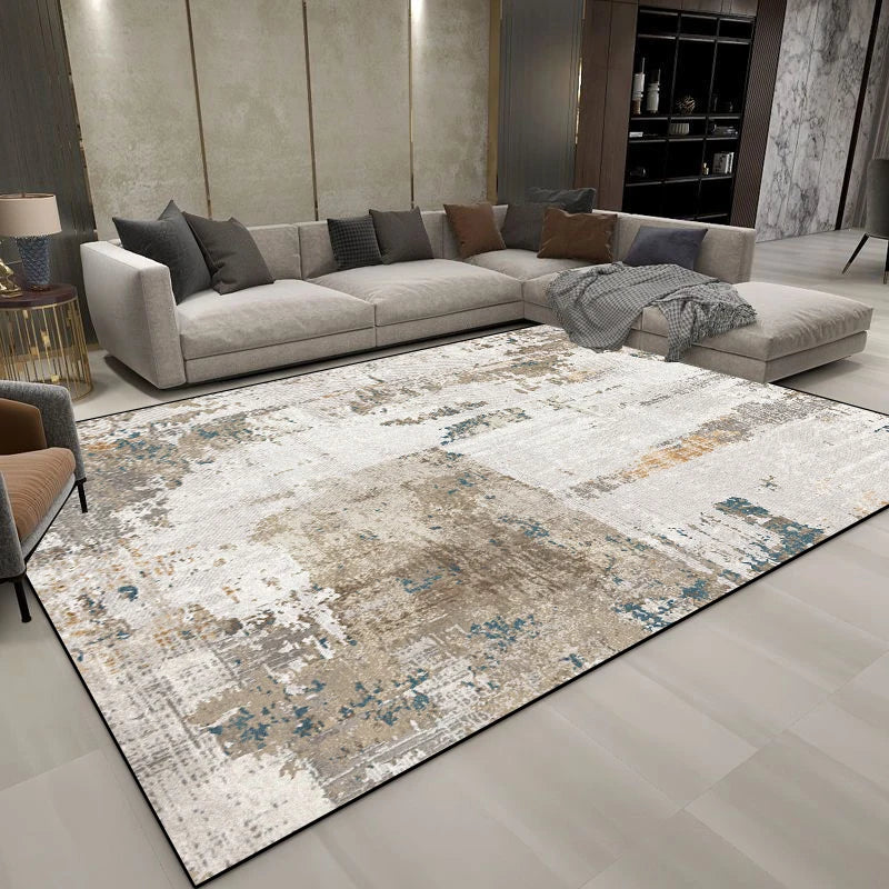 Navak Carpet Modern Decoration Abstract Carpets Living Room Light Luxury Carpet Home Sofa Grey Floor Mat Washable Bedroom Cloakroom Soft Rugs