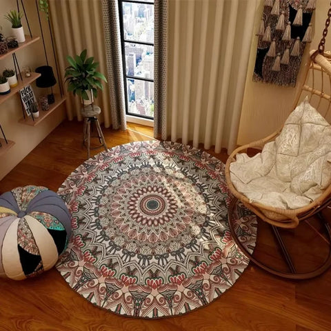 Navak Carpet Persian Style Living Room Carpet Bedroom Decoration Dressing Table Cloakroom Non-slip Floor Carpets Circular Area Rugs