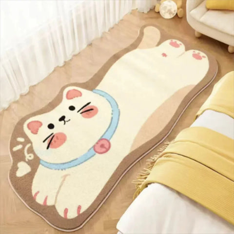 Navak Carpet Exclusive Picks Verbessertes Material Lustiger Cartoon-Schlafzimmer-Nachttischteppich Wohnzimmer Badezimmer Küche Rutschfester waschbarer Teppichmatte Heimdekoration