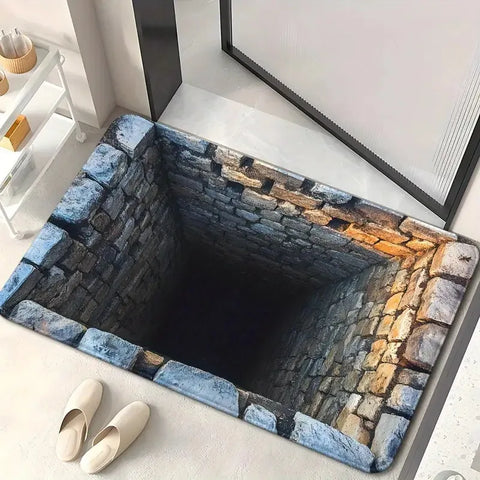 Navak Teppich, Fußmatte für den Eingangsbereich, Ziegelstein, bodenloses Loch, Teppich, 3D-Falle, optische visuelle Illusion, Teppiche, Spielzimmer, Bodenteppichmatte