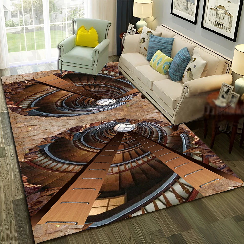 Navak Teppich, 3D-Illusion, Vision, Halluzination, HD-Teppich für Zuhause, Wohnzimmer, Schlafzimmer, Sofa, Fußmatte, Dekor, Kinderbereich, Teppich, rutschfeste Bodenmatte