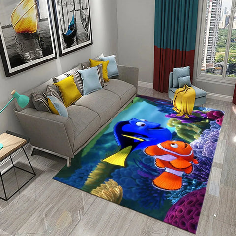 Navak Teppich 3D Hawaiian Meer Ozean Tropische Fische Teppich Wohnzimmer Fisch Tier Muster Kinder Schlafzimmer Weiche Boden Dekor