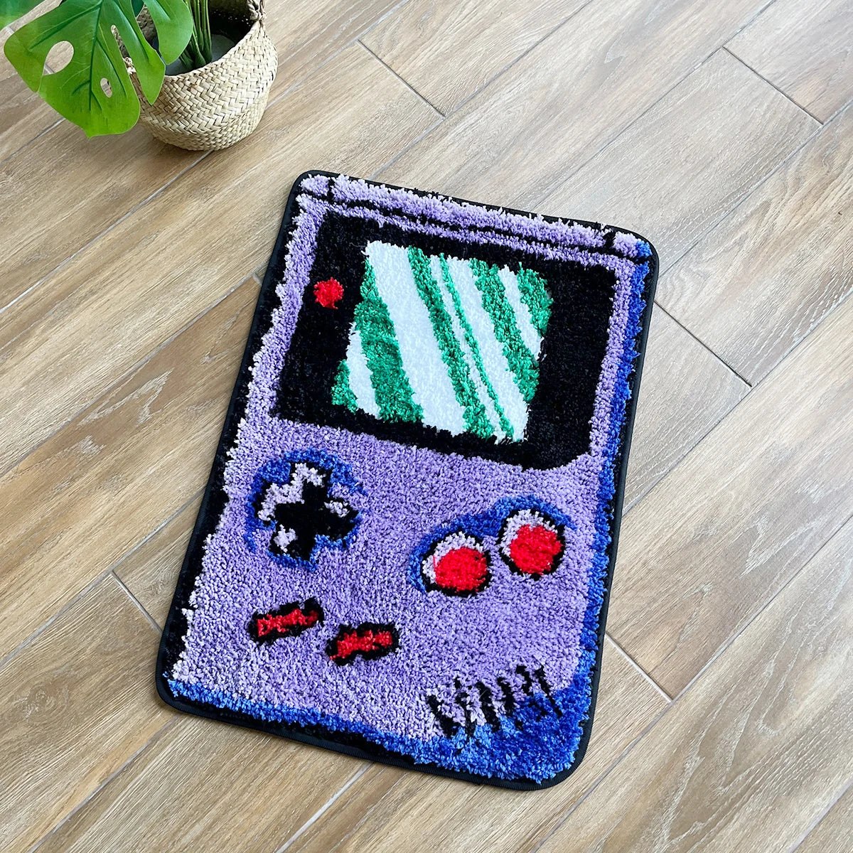 Navak Carpet LAKEA Handheld-Spielgerät, getufteter Teppich, Spielzimmer, lustige Kindheitserinnerungen, beflockter Teppichboden, rutschfeste Fußmatte, ästhetisch