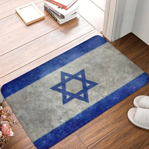 Navak Teppich Israel Flagge Anti-Rutsch-Fußmatte Bodenmatte Sandkratzteppich Teppich für Küche Eingang Zuhause Badezimmer Wohnzimmer Footpad Matten