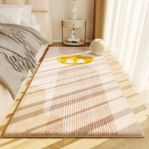 Navak Carpet Exclusive Picks – Einfacher, cremefarbener Kunstkaschmir-Teppich für Wohnzimmer, flauschige Teppiche, Heimdekoration, Schlafzimmer, Garderobe, Nachttisch, rutschfeste Teppiche