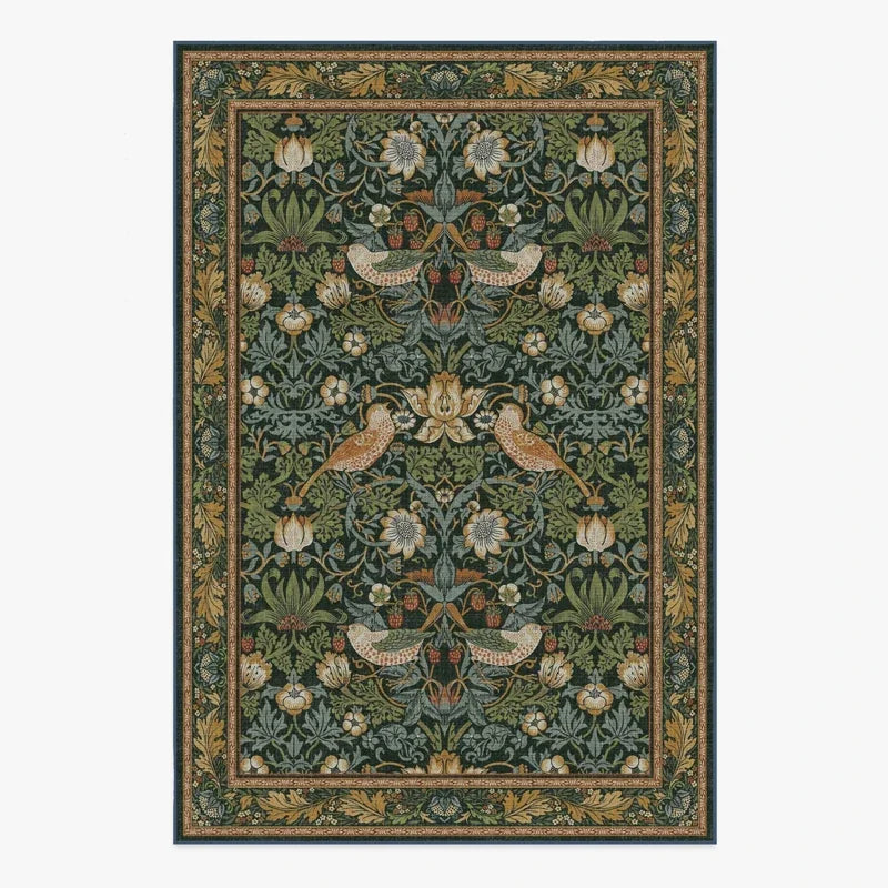 Navak Teppich Wohnzimmer Teppich Große Größe Schlafzimmer Nachttisch Bodenmatte Maschinenwaschbare Teppiche Frühlingsblumen Pflanze Retro Home Decoration Teppich