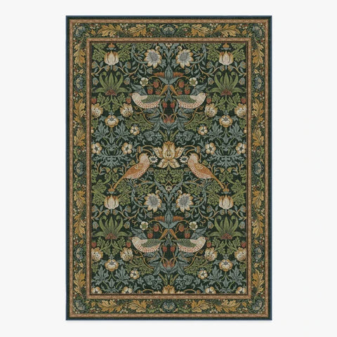 Navak Teppich Wohnzimmer Teppich Große Größe Schlafzimmer Nachttisch Bodenmatte Maschinenwaschbare Teppiche Frühlingsblumen Pflanze Retro Home Decoration Teppich