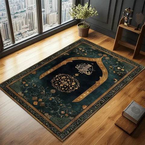 Navak Carpet Exclusive Picks, verbessertes Material, Schlingenflor, eleganter islamischer Gebetsteppich, exquisites Gebet, muslimisches kreatives Geschenk, einfache Aufbewahrung, Heimdekoration