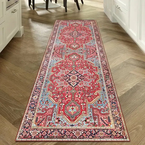 Navak Carpet Exclusive Picks Böhmischer Flurteppich, geometrisches Muster, Kristall-Samt-Bodenmatte, Eingang, Küche, Treppe, langer Teppich, Heimdekoration
