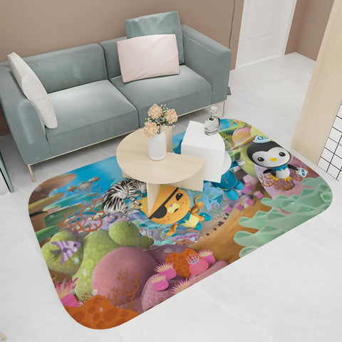 Navak Carpet The Octonauts Cartoon-Fußmatte, waschbar, rutschfest, für Wohnzimmer, Sofa, Stühle, Bereichsmatte, Küche, WC-Teppich