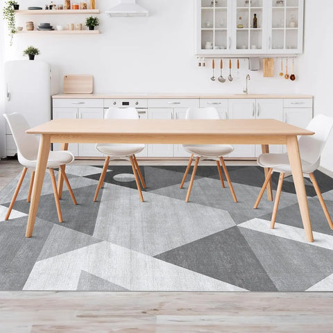 Navak Carpet HOMFINE Waschbarer moderner Teppich – Geometrischer Stil für Wohnzimmer, Schlafzimmer, maschinenwaschbarer Teppich, weich, rutschfest, nicht scheuernd