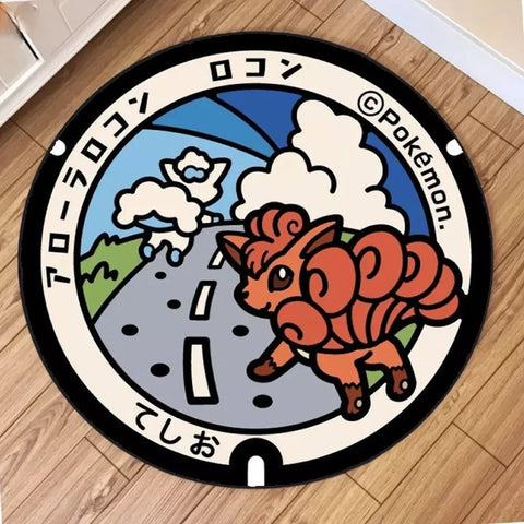 Navak Carpet NEU Tägliche Auswahl Kawaii Pokemon Teppich für Wohnzimmer Dekor Lounge Balkon Sofa Matte Schlafzimmer Weicher Teppich Drehstuhl Matte Kinder Geschenk