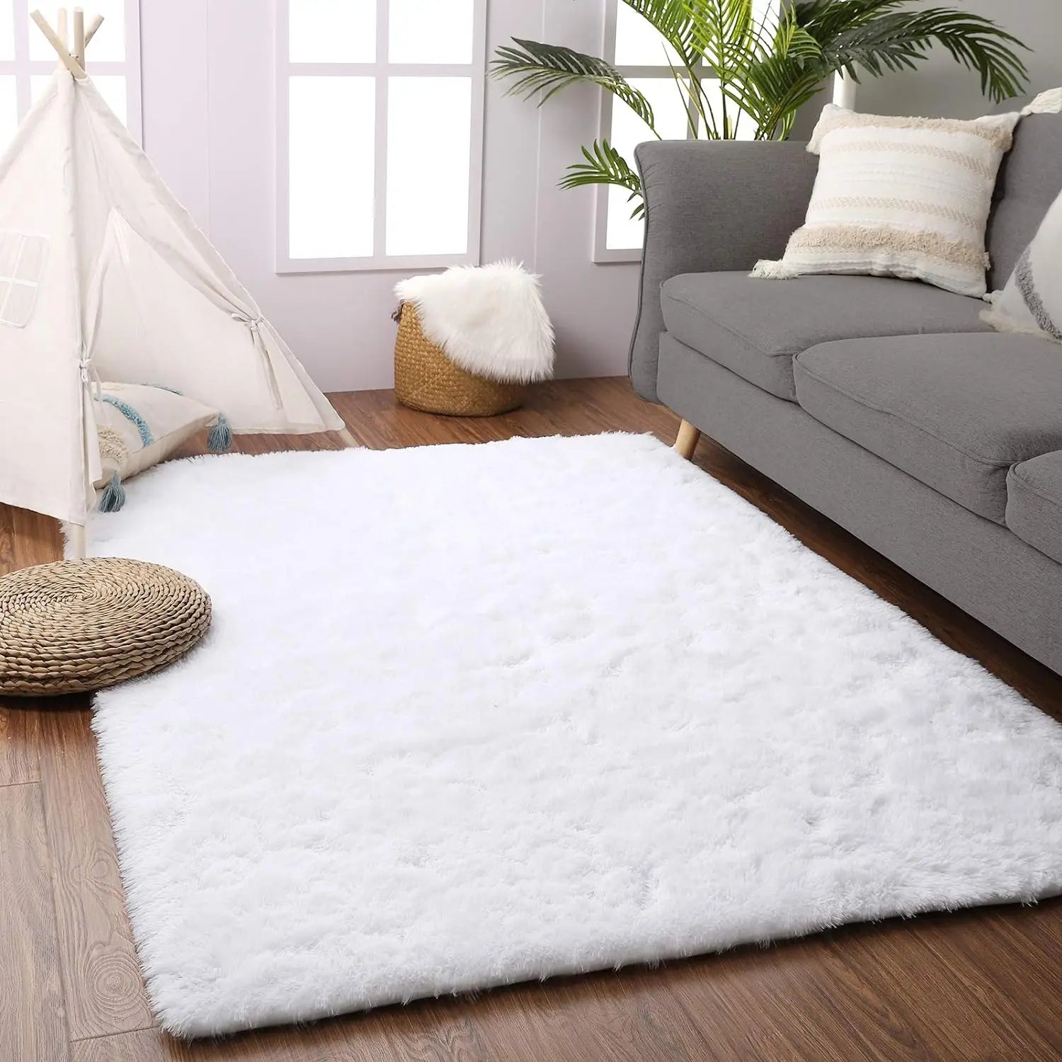 Navak Teppich, nordischer Pelzteppich, Schlafzimmerteppich, Wohnzimmer, moderne Dekoration, haarige Teppiche, große Größe, Schwarz, Grau, Rosa, Beige, rutschfeste Matte