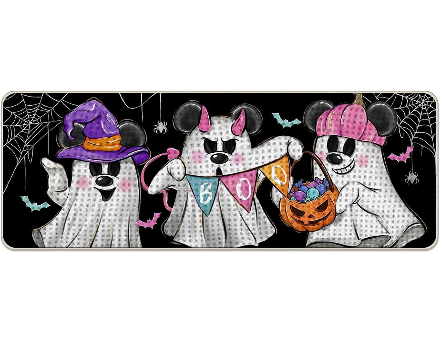 Navak Teppich Halloween Eingangs-Fußmatte Outdoor-Teppich Rutschfester und verschleißfester Teppichläufer Teppiche Rutschfeste Fußmatten für die Heimdekoration 러그