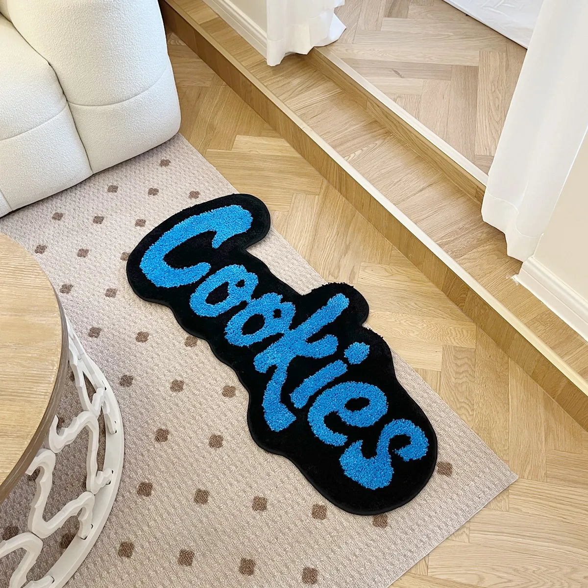 Navak Teppich, handgefertigt, Kekse, Teppich für Kinderzimmer, getufteter Teppich, Matte, weicher Plüsch, Kindergeschenk, Raumdekoration
