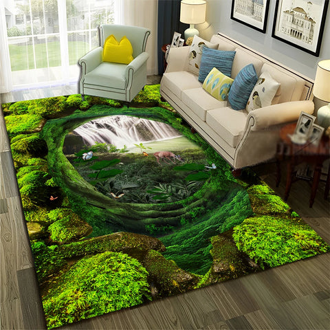 Navak Teppich, 3D-Illusion, Vision, Halluzination, HD-Teppich für Zuhause, Wohnzimmer, Schlafzimmer, Sofa, Fußmatte, Dekor, Kinderbereich, Teppich, rutschfeste Bodenmatte