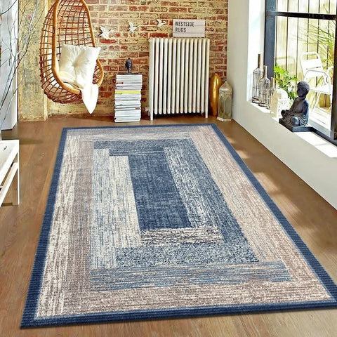 Navak Teppich, braun, geometrischer Wohnzimmerteppich, nordischer minimalistischer Kunstteppich für Hotel, Privatunterkunft, Retro-Dekor im amerikanischen Stil, rutschfeste Bodenmatte