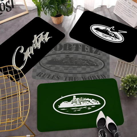 Navak Carpet Devil's Island English Floor Bathroom Mat Kids Room Bedroom Decoration Balcony Anti-Slip Doormat Living Room Bedside Area Rugs